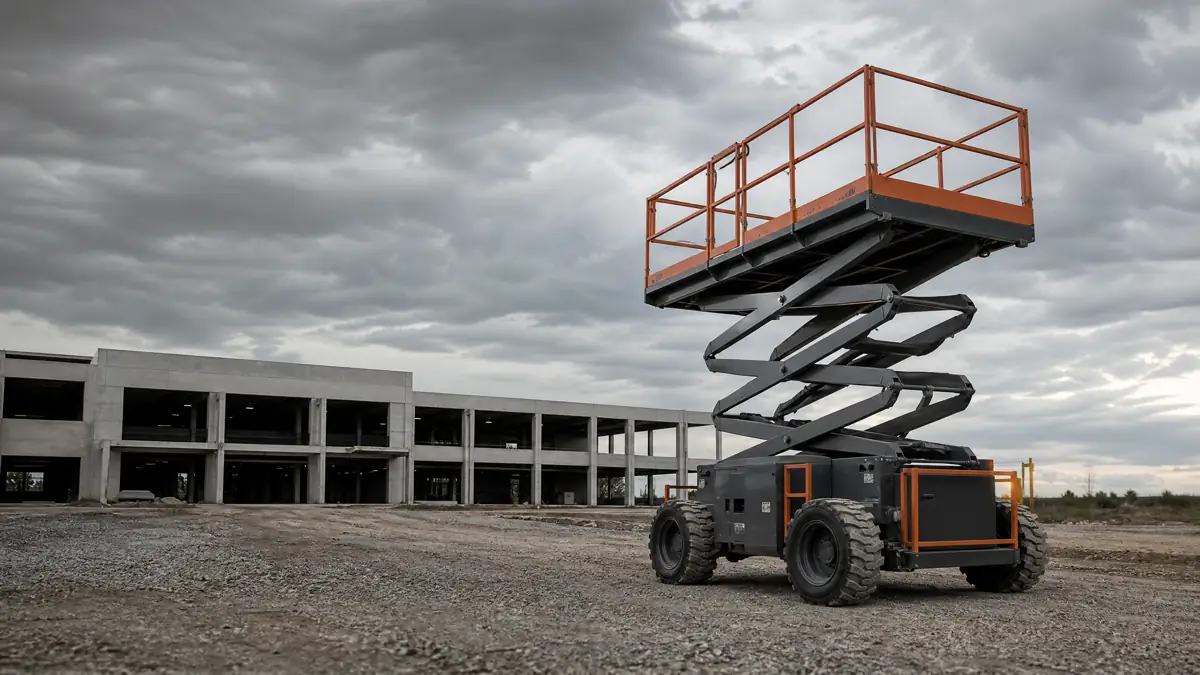 Rough Terrain Scissor Lifts jobsite access in Indianapolis
